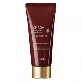 The Saem Chaga Anti-Wrinkle Neck Cream - Крем для шеи антивозрастной с экстрактом чаги